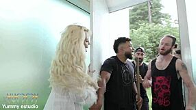 kyra sex stuffs baseball bat up ass then takes five big cocks dap no pussy prolapse with whipped cream chocolate milk enemas