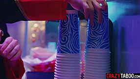 Petite Athena Faris Sucks and Fucks Boyfriend Hard in Cinema Seats.