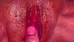 pink shaved pussy craves hot cock cum load
