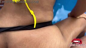 pov i bend her over pool edge cowgirl ride deepthroat her bitch pussy full of milk