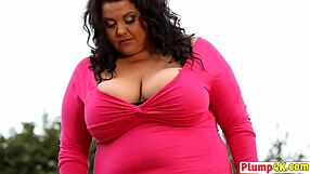 plump bbw domme forces fat tits worship and oral in femdom fetish