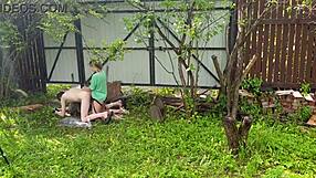 anastasia mistress pegs slave sasha earth outdoors with huge strapon