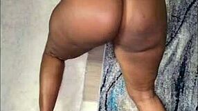 Big voluptuous ebony oiled ass babe twerks huge curvy booty compilation