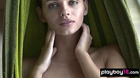 i watch petite ukrainian lilit ariel naked shower relax in hammock
