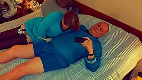 granny nurse deepthroats patient cock in hospital cosplay blowjob closeup