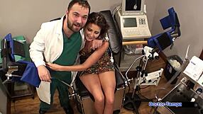 dr tampa trades sex backstage, helena price spreads small tits pussy in latex gloves and glasses 😈🔥