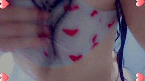 Bold horny student showers wet tits masturbation