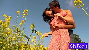 branislava and filip's outdoor public fun with czech college tits and ass