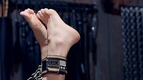 whoa clamped pin blonde hangs suspended tight