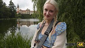 Hunt4k Hunter Spots Tight 18+ Pussy in Park for Rough Outdoor Fuck