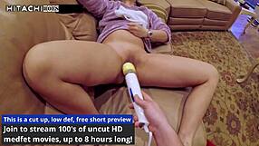 Raya Nguyen fingers shaved pussy begging daddy close-up