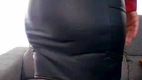 hey you like my huge fat ass stuffed in this tight leather skirt pov mature milf tease