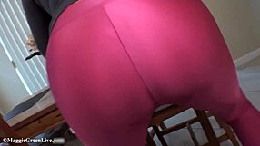 Milf Maggie Green big pussy clit controlled by stepson's magic remote lingerie solo