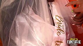 ebony bride skips wedding for bent over doggystyle orgy with black bulls