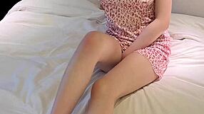 WOW Flower Print CAMISOLE Teases SKINNY ASIAN Legs!
