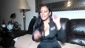 maxine x's sexy cop outfit hides dildo slamming asian ass and wet pussy!