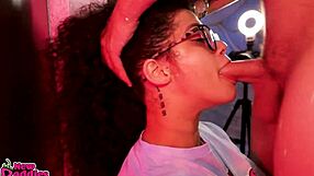 thick latina's throat gets wrecked against wall in pov deepthroat twerk fest