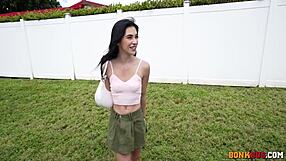 Shy petite Delilah Dagger takes on everybody hard in the bonkbus car fuck