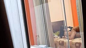 voyeur catches my sexy colombian neighbor riding her boyfriend's cock upskirt