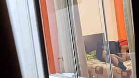 voyeur catches my sexy colombian neighbor riding her boyfriend's cock upskirt