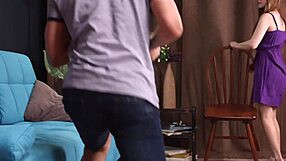 bf destroys petite redhead teen's tight anal bareback creampie style?