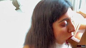 Skinny Brunette Begs Neighbor to Fuck Her After Loud Complaints