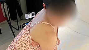 WOW Flower Print CAMISOLE Teases SKINNY ASIAN Legs!