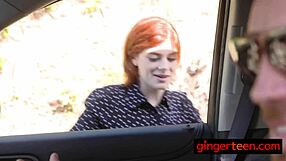 horny petite redhead teen cruises city streets then gets her pussy banged deep in group oral frenzy