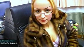 Glasses Blonde Slut Bent Over Doggystyle Fucked Raw