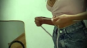 hidden cam catches colombian model's perfect tits and pussy outdoors