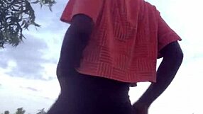 crazy bitch twerks half naked through forest