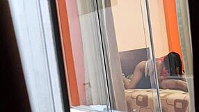 voyeur catches my sexy colombian neighbor riding her boyfriend's cock upskirt