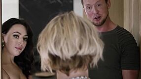 Dee Williams And Whitney Wright Fuck Husband's Cock Then Get Caught!