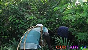 african farmers' hardcore love on farmland throbs with wet ebony passion and squirting