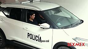 Sexmex Horny Cops Layla's Big Tits Bounce During Wild Blowjob Action