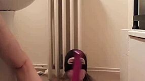 french maid slave's humiliating self sessions chain dildo degradation blowjobs