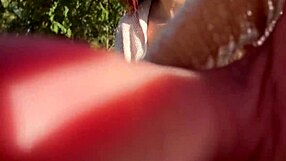 italian milf artemisia love puffs cigarette casually in the park