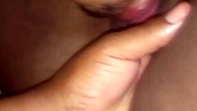 amateur ebony homemade licking juicy big pussy then muff diving her fat black folds