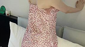 WOW Flower Print CAMISOLE Teases SKINNY ASIAN Legs!