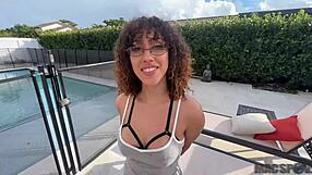 Hey, ever seen sexy nerdy latina Kira Perez pounded in JMAC's backyard like this?