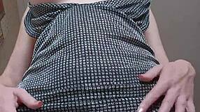 Accidental upskirt catches blonde's shaved pussy and wet masturbation voyeur style