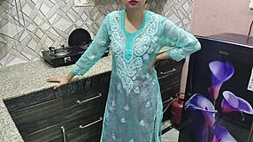 Desi indian big boobs stepmom seduces stepson in kitchen teaching hardcore fuck hindi