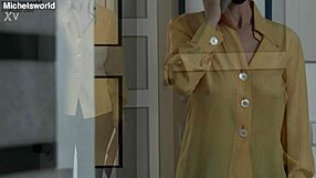 Hey wife flashing braless tits downblouse outside 😏