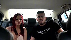 sara films her last school day getting fucked by old man's huge cock in car