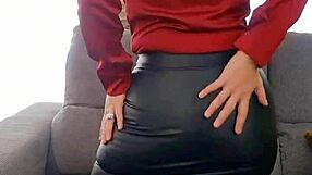 hey you like my huge fat ass stuffed in this tight leather skirt pov mature milf tease
