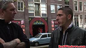 real dutch hooker sucks tourist cock then gets cumshowered in heels