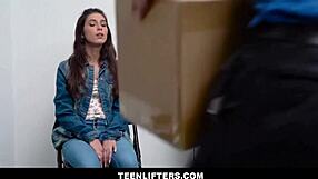 hey you won't believe this cute petite teen shoplifter gianna gem gets caught by the guard and ends up fucking after they find the stolen box