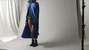 amateur cosplay as raven takes it outdoors in public view