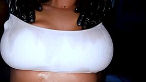 Hot Brunette Oiled Up and Fucked Deep by Black Masseur's Monster Cock