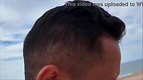 guy spills tons of milk across nude beach bodies